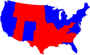 2008 election, red-vs-blue states
